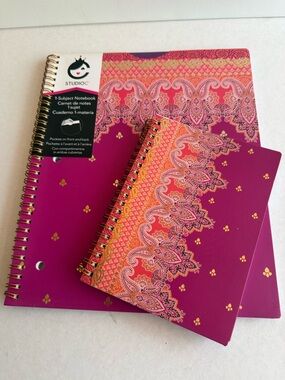 Studio C Pink & Orange Paisley Spiral Notebooks